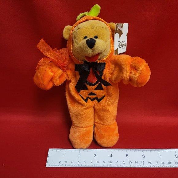 Disney Pooh in Pumpkin Suit Bean Bag Plush - Picture 7 of 12